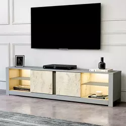 HANAH HOME TV polica Aydos Grey Travertine