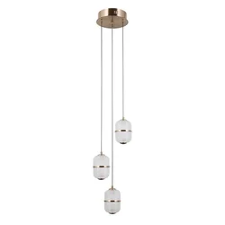 ITALUX PND-34375-3-HBR - LED luster na sajli ALANI 3xLED/5W/230V 3000K zlatna
