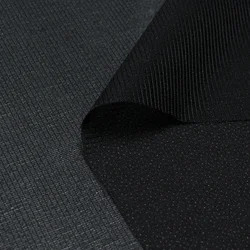 ARTFABRIC STORE Pleteno lepljivo platno, Crno, 1m