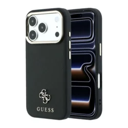 Maska Guess Saffiano Small 4G & Classic Logo MagSafe za iPhone 17 Pro / 17 Pro crna