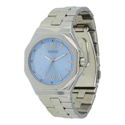 GUESS Analogna ura azur/srebrna