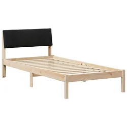 Vidaxl Kovinska posteljna konstrukcija Rjava in črna 90 x 200 cm