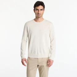 Pulover Calvin Klein Ls Supima Cotton Crew Snow Heather L