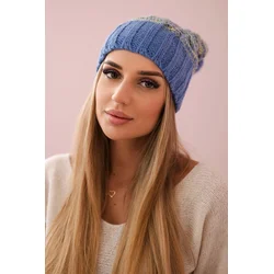 Kesi Cap with fleece Paryż K213 blue + kiwi