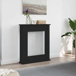 Okvir za kamin crni hrast 75x20x87,5 cm inženjerski drvo