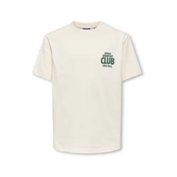 Only & Sons Junior Majica OSJFRED temno zelena/naravno bela