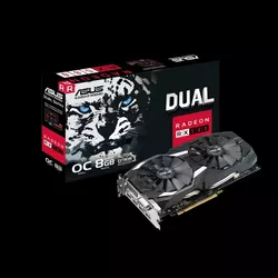 ASUS grafična kartica Dual series Radeon RX 580 OC 8GB GDDR5 (DUAL-RX580-O8G)