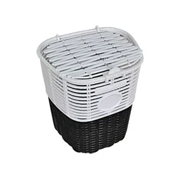 Prednja korpa za bicikl WB-D-050, PVC pletenica, bela i crna