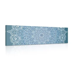Slika meditacijska Mandala na modrem ozadju - 90x30