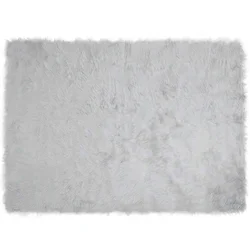Tepih od umjetne ovčje kože TAFALLA Siva 160 x 230 cm Poliester