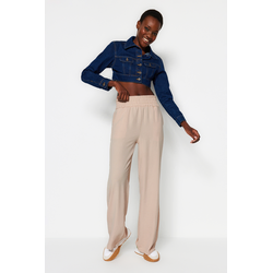 Trendyol Mink Wide Leg/Wide Elastic Waist Woven Trousers