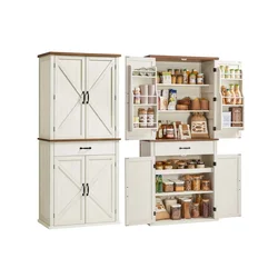 Songmics Kuhinjski omarica 40x80x178,6 cm bela