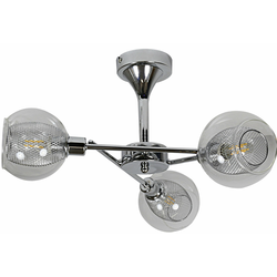 Ozzo Viseća Lampa  3X40W E14 Chrome Transpoarent Glass