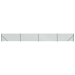 Vidaxl Mrežna ograja s prirobnico zelena 1x10 m