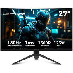 Monitor 27 LC Power LC-M27FC FHD 180Hz Curved VA panel 1920x1080 1xDP/2xHDMI/1xUSB, Audio out