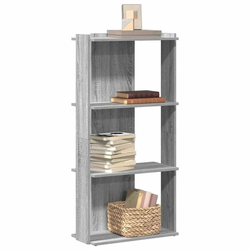 Regal za knjige s 3 razine siva boja hrasta 60x30x120 cm drveni