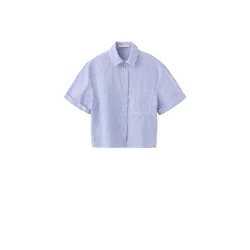 MANGO Bluza MANELI svetlo modra / bela