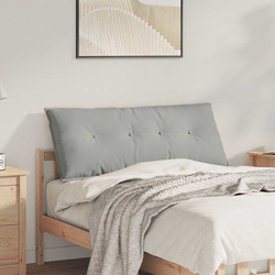 Jastuk za leđa Svijetlo siva 120 x 50 cm Mikrofiber tkanina