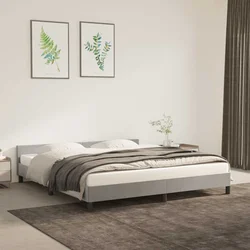 Okvir kreveta bez madraca svjetlosivi 180x200 cm baršunasti