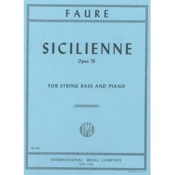 FAURE:SICILIENNE OP.78 STRING BASS AND PIANO