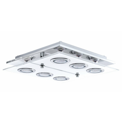 Eglo Cabo plafonjera/6, led, gu10, 6x3 w, hrom/saten