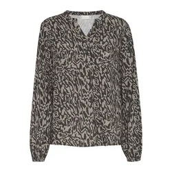 Kaffe Bluza Mathilde temno bež/črna