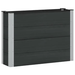 Povišena vrtna gredica Crna 100 x 30 x 72 cm
