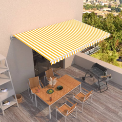 Tenda na ručno uvlačenje 500 x 300 cm žuto-bijela
