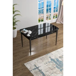 HANAH HOME Trpezarijski sto Han Black Marble Black