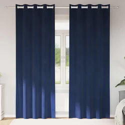 Zavjese za zamračivanje 2 pcs Tamno plava 140 x 245 cm Baršun
