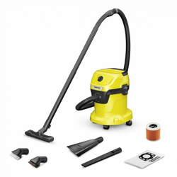 Karcher usisivač za mokro/suvo usisavanje WD 3 V-15/4/20 za automobil, 1000W, rezervoar 15 litara, žuti