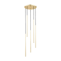 Luster na sajli CARMEN 5xG9/40W/230V prečnika 30 cm zlatni