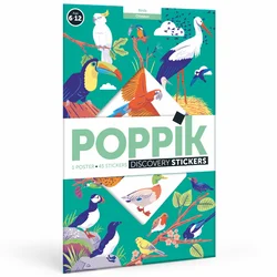 POPPIK Edukativni poster s nalepnicama Otkrića: Ptice