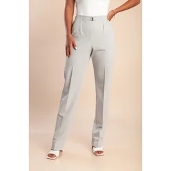 Plus size elegantne hlače, sive