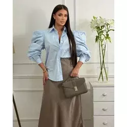 Squareonline Ženska bluza Blue Puff, Svetloplava
