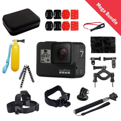 Športna kamera GoPro HERO7 Black in 20-delni paket kompatibilnih dodatkov