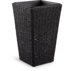 Pletena saksija KUBB Š30×D30×V50 crna
