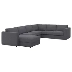 VIMLE Ugaona sofa, 5-sed, s lenjivcem/Gunnared zagasitosiva