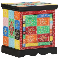 Noćni ormarić višebojni 40x35x45 cm masivno drvo mango