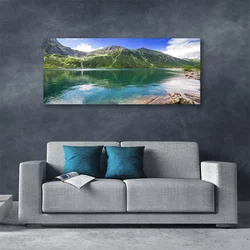 tulup.si Slika na platnu Mountain lake landscape 140x70 cm