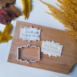 KREATIVNI SLATKIŠI Modla za ukrašavanje božićnih kolača Mir Božiji, 7 cm, Bela