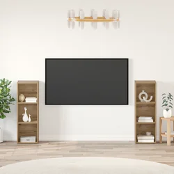 Set TV komoda Zidne 2 pcs Umjetnički hrast 107 x 35 x 37 cm