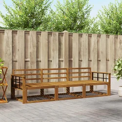 Set vanjskih sofa 3 kom. Prirodna Čvrsto drvo akacije