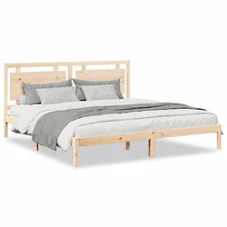 Vidaxl Daljši posteljni okvir brez vzmetnice 200x210 cm trden les
