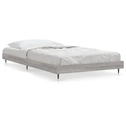 Vidaxl Posteljni okvir siva sonoma 100x200 cm inženirski les