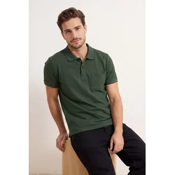 Trendyol Muška majica Tmnss26Po00018, Kaki