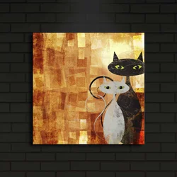Wallity Slika na platnu sa LED osvetljenjem 40x40cm