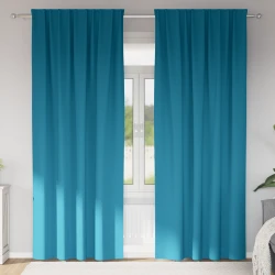 Zavjese za blackout s prstenovima 2 pcs Tirkizna 260 x 140 cm