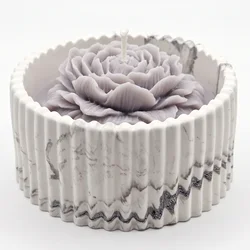 Svijeća Carrara - Božur / Bijela / Srebrna / Limeta, Mango KP40854