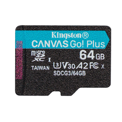 Micro SDXC memorijska kartica Kingston Canvas Go! Plus Class 10 UHS-I 170MB/s - 64GB i SD adapter